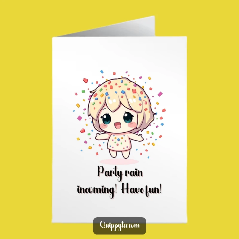 Free Printable Birthday Card: Confetti Sprite Surprise! Hilarious Downloadable Gift for Laughs.