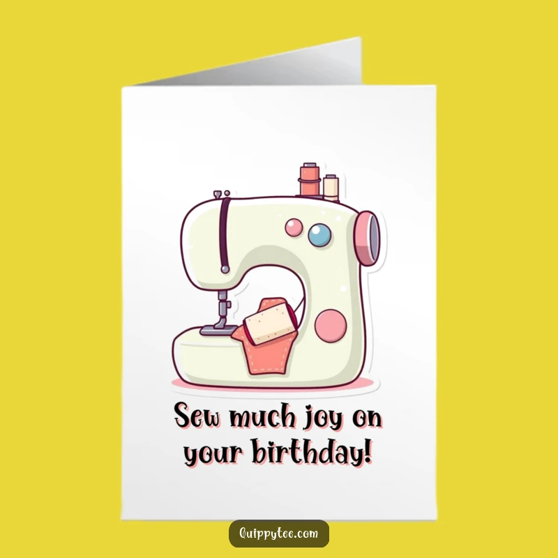 Free Printable Sewing Machine Birthday Card: Hilarious Bobbin Design for Crafters
