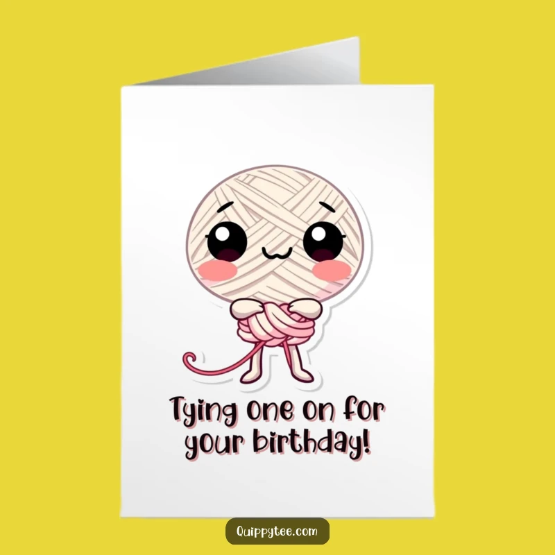 Free Printable Birthday Card: Knotty Thread - Playful & Funny Downloadable Gift