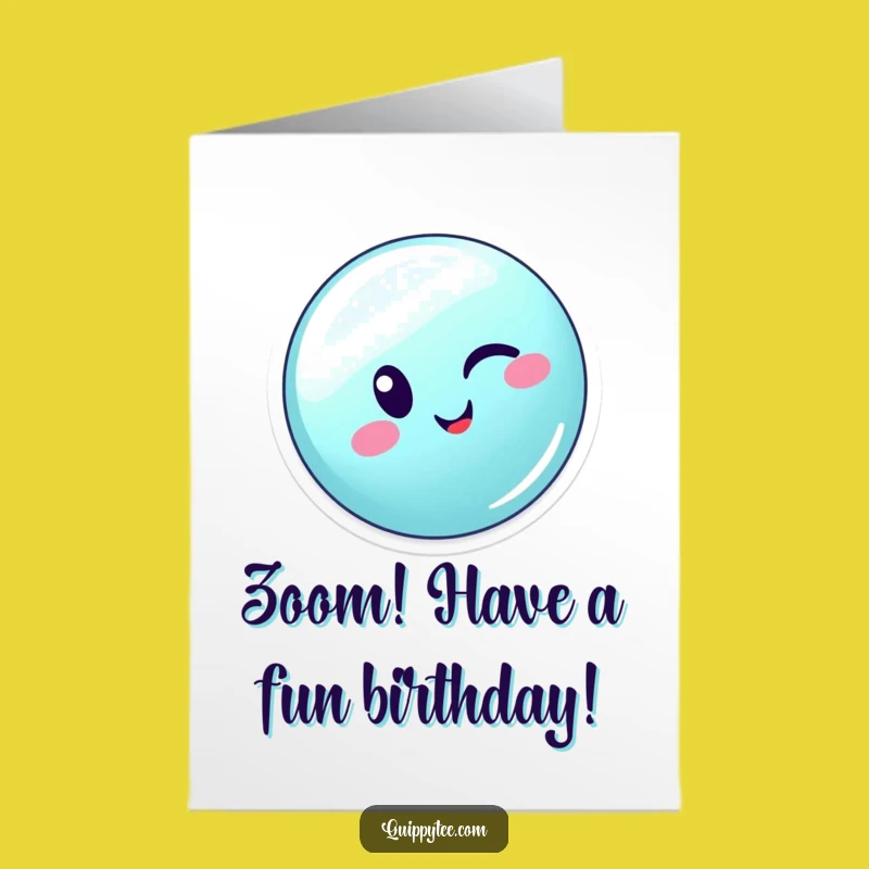 Free Printable Birthday Card: Zippy Button - Energetic & Funny Downloadable Gift