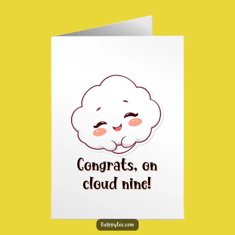 Free Printable Giggling Cloud Congrats Card - Cheerful DIY Downloadable