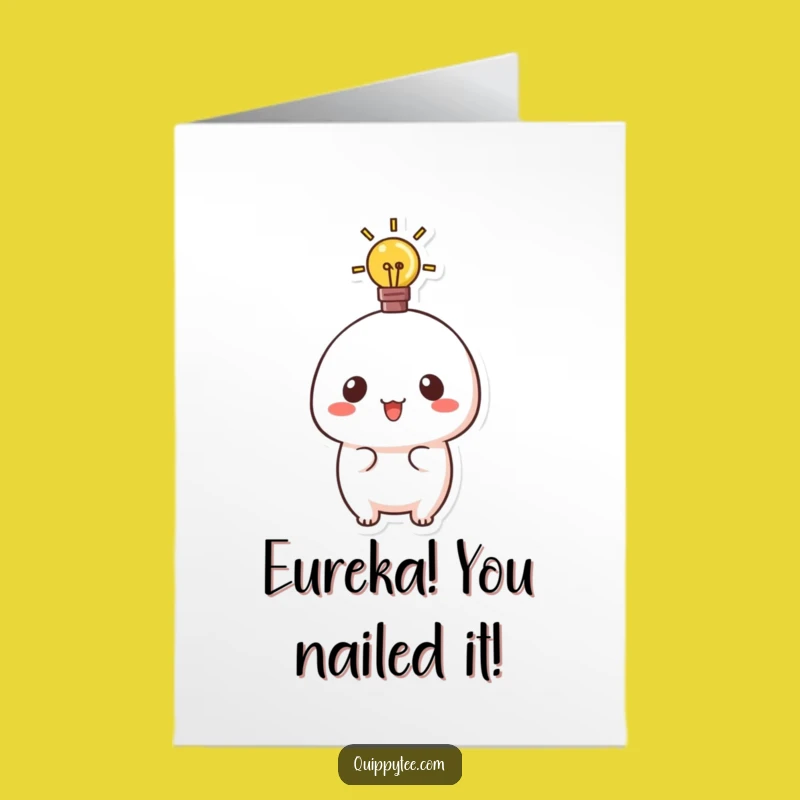 Free Printable Kawaii Lightbulb Idea Congrats Card - Smart Downloadable Gift