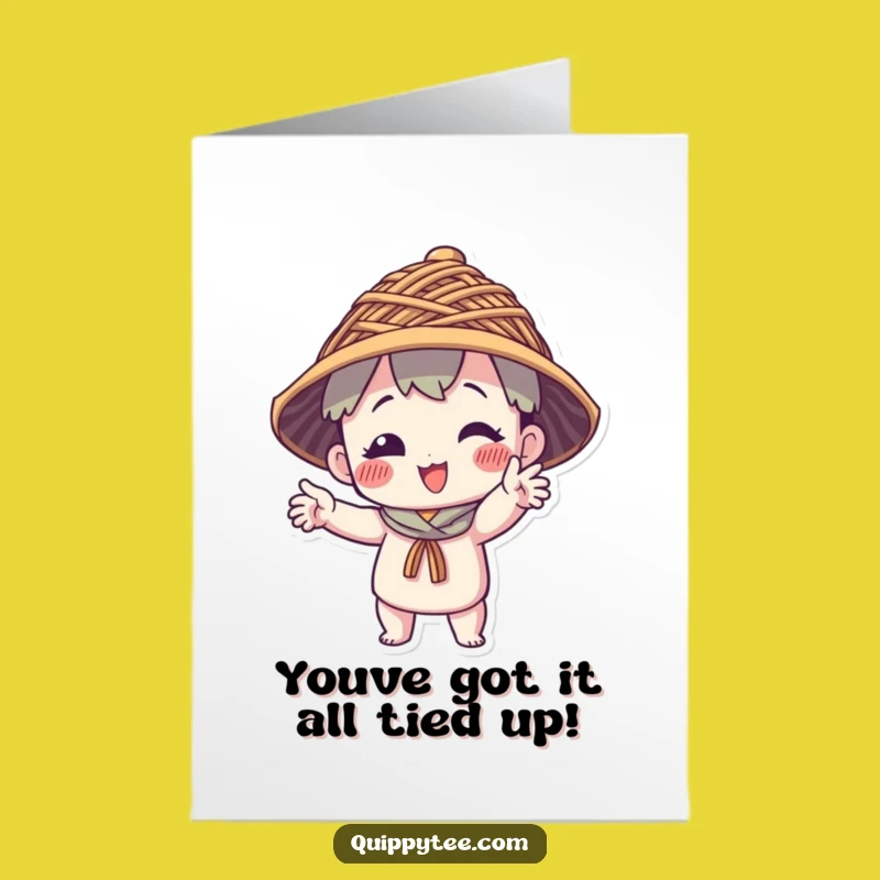 Free Printable Congrats Card: Whimsical Hat Character Celebration Downloadable
