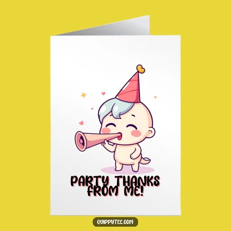 Free Printable Thank You Card: Excited Party Guy DIY Gift