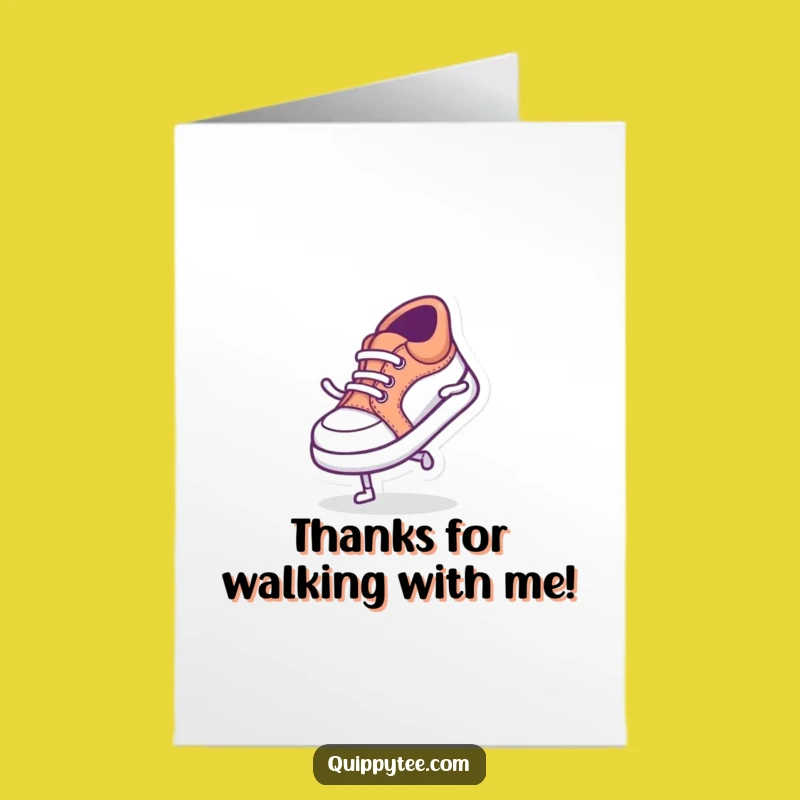 Free Printable Thank You Card: Silly Dancing Shoe - Grateful Download
