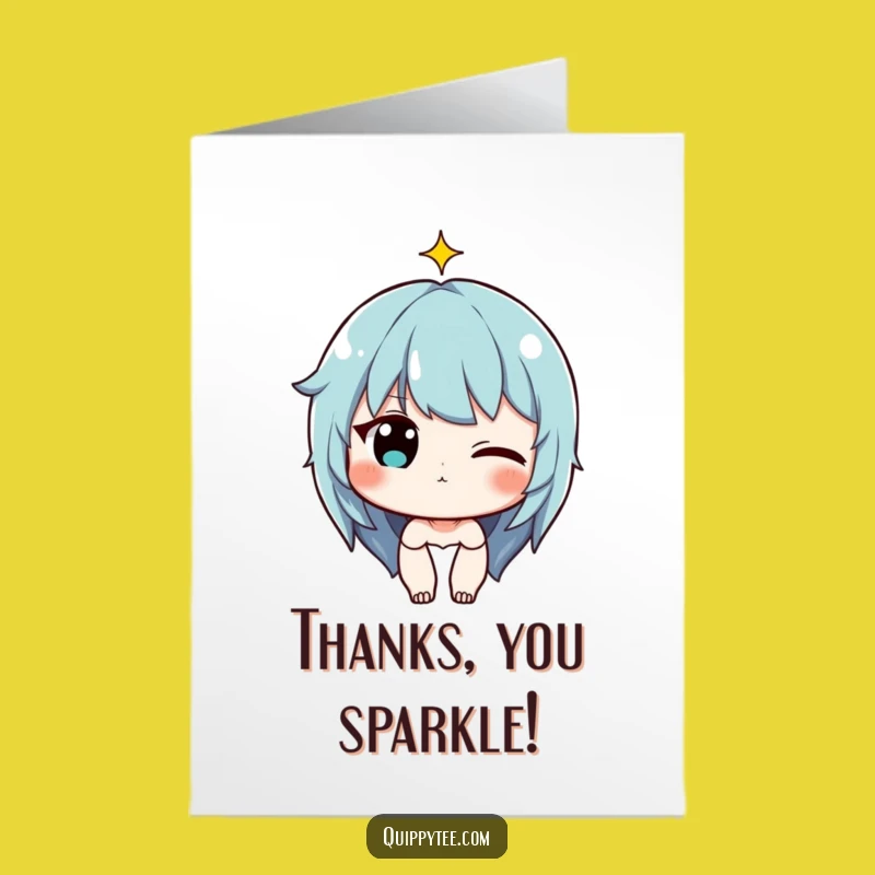 Free Printable Thank You Card: Winky Sparkle Gratitude