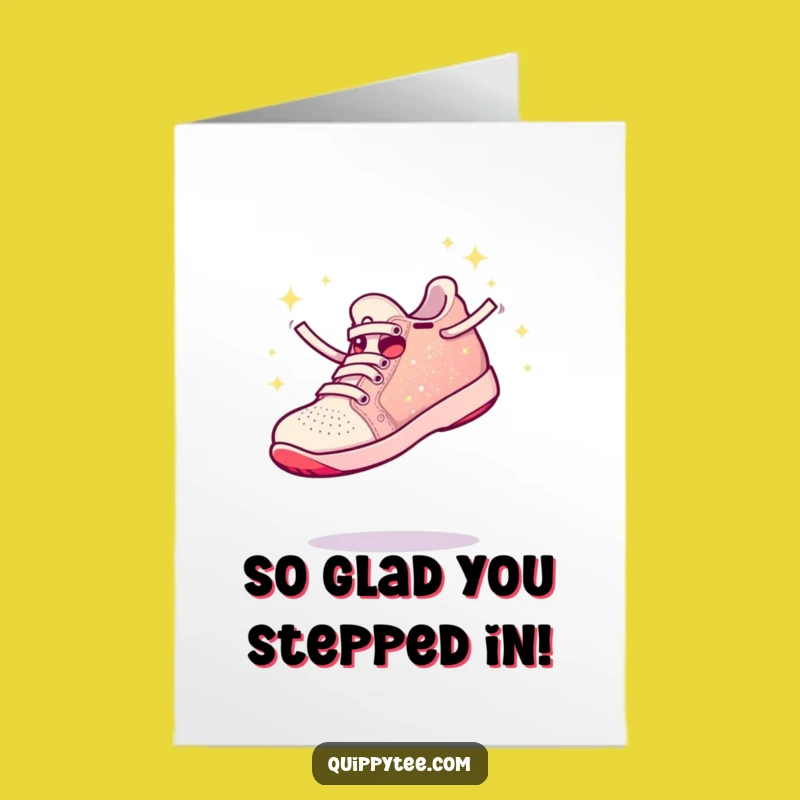 Free Printable Thank You Card: Sparkly Shoe Gratitude, Funny Downloadable Gift of Thanks