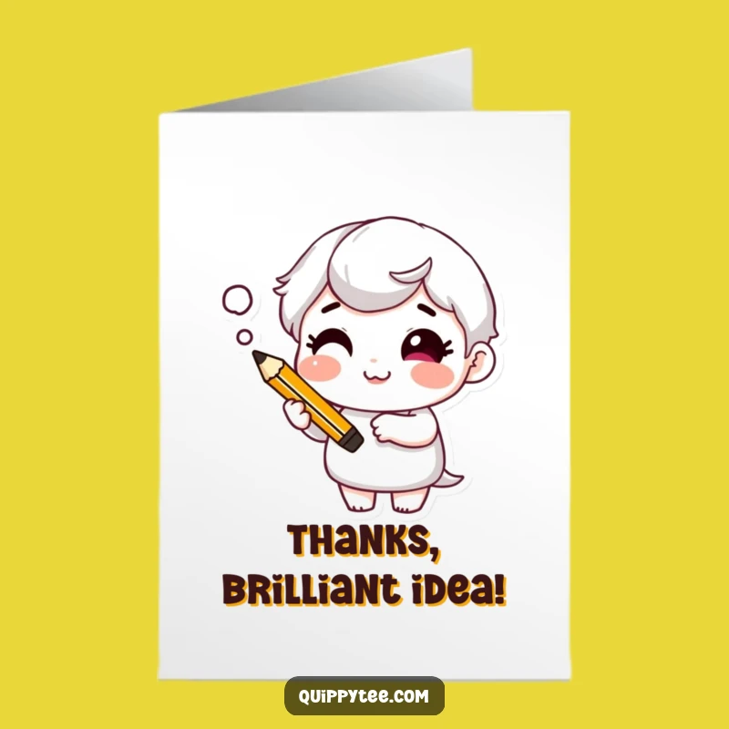 Free Printable Thank You Card: Smart Thought Bubble Idea