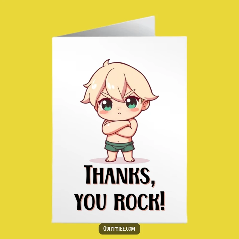 Free Printable Thank You Card: Cool Pose Gratitude