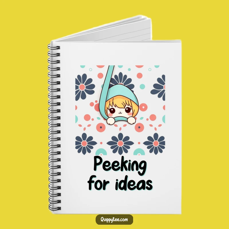 Funny Kawaii Notebook - Peekaboo Fabric Character Journal Funny Gift