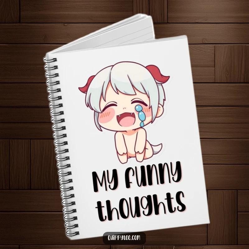 Funny Laughing Notebook: A character laughs with tears, perfect for jotting down funny thoughts and ideas.