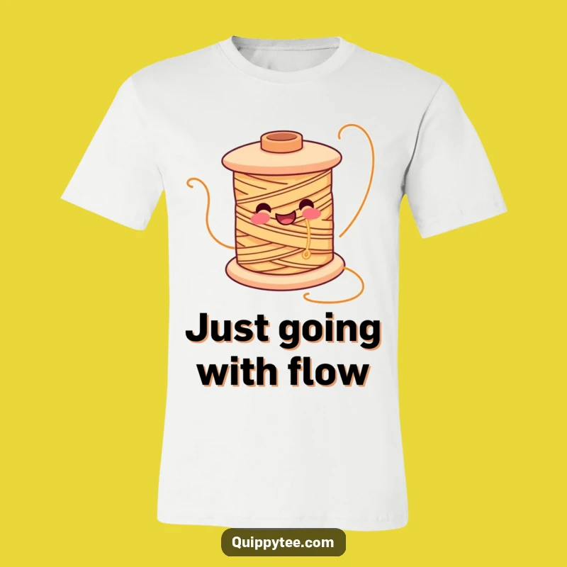 Funny Smiling Spool T-Shirt: Wear Your Crafting Joy Out Loud