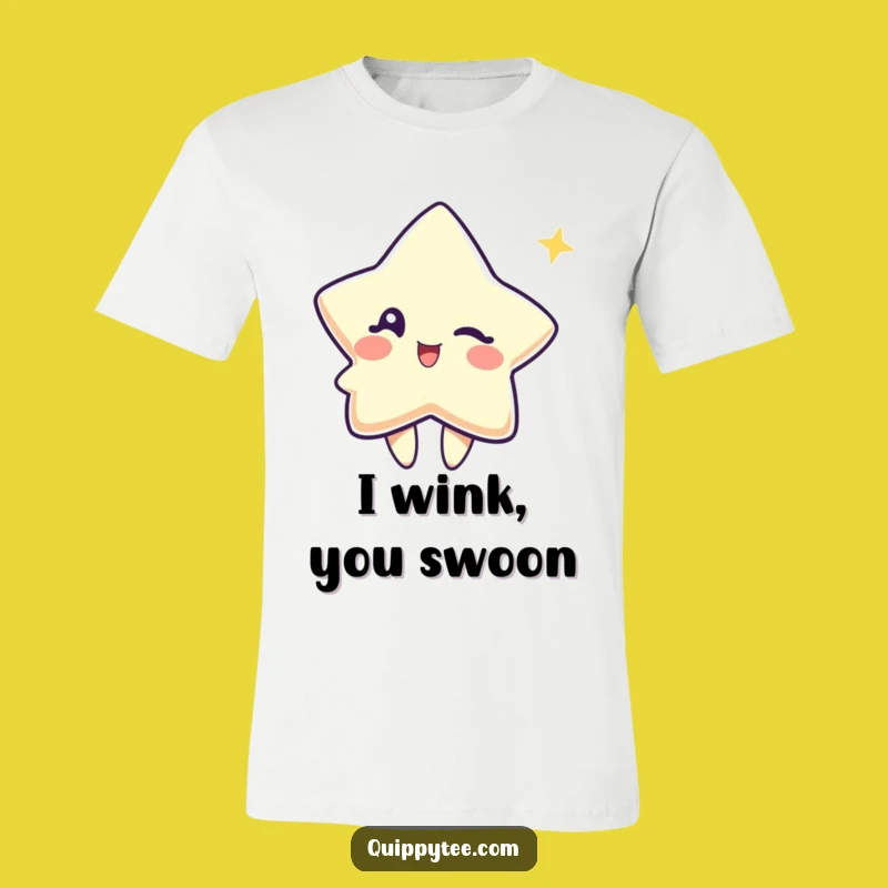 Funny Winking Star T-Shirt: Wear Your Playful Sparkle and Cosmic Cool