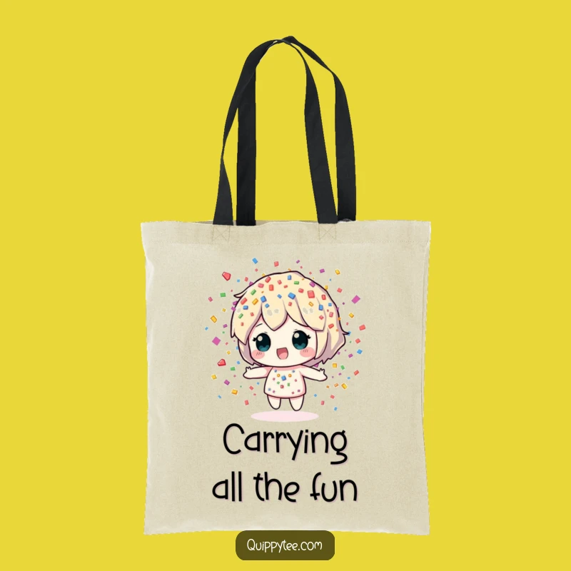 Funny Confetti Sprite Tote Bag: Carry Your Essentials in Colorful Celebration - Perfect Humorous Gift