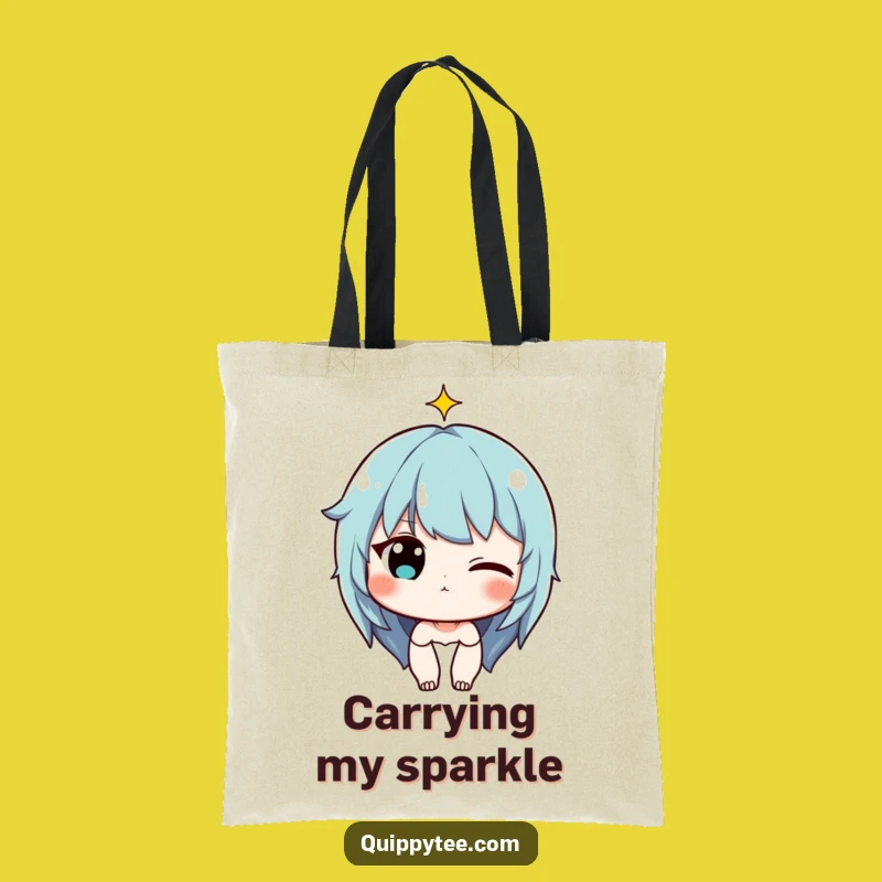 Wink & Sparkle Tote: Funny Character's Cheeky Accessory for Playful Style