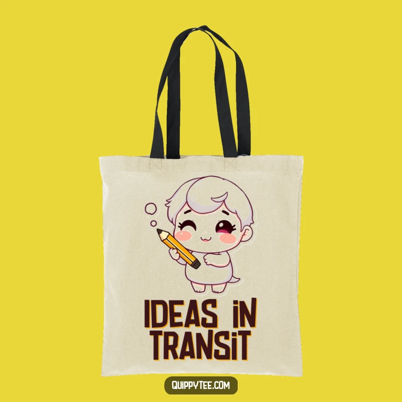 Clever Thinker Tote: Funny Character's Idea Bag for Smart Style