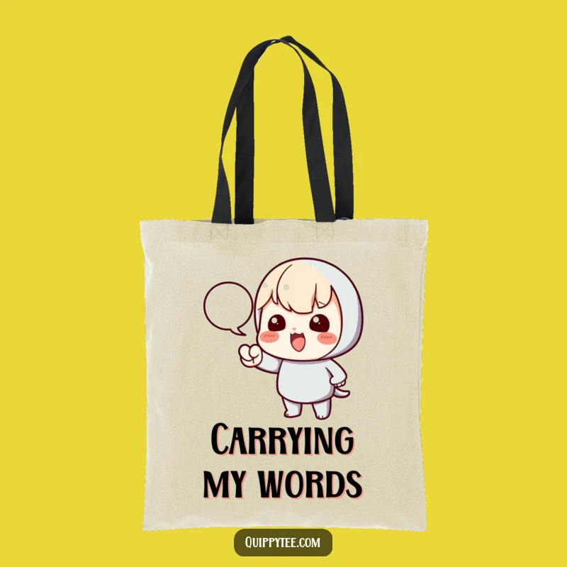 Funny Pointing Kawaii Tote Bag: Carry Your Message, Great Funny Gift