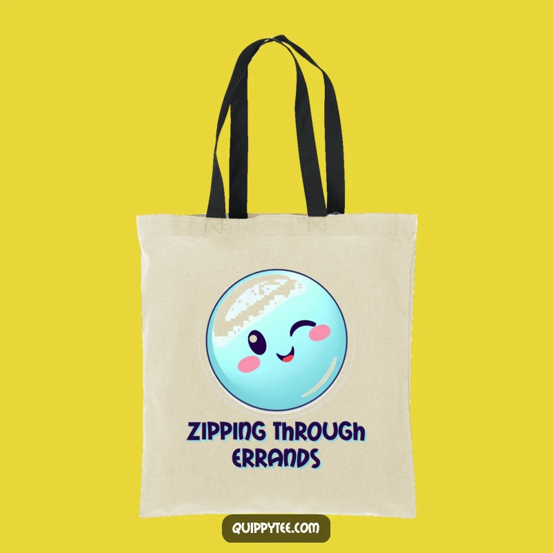 Funny Winking Button Tote Bag: Carry Your Energy in Style