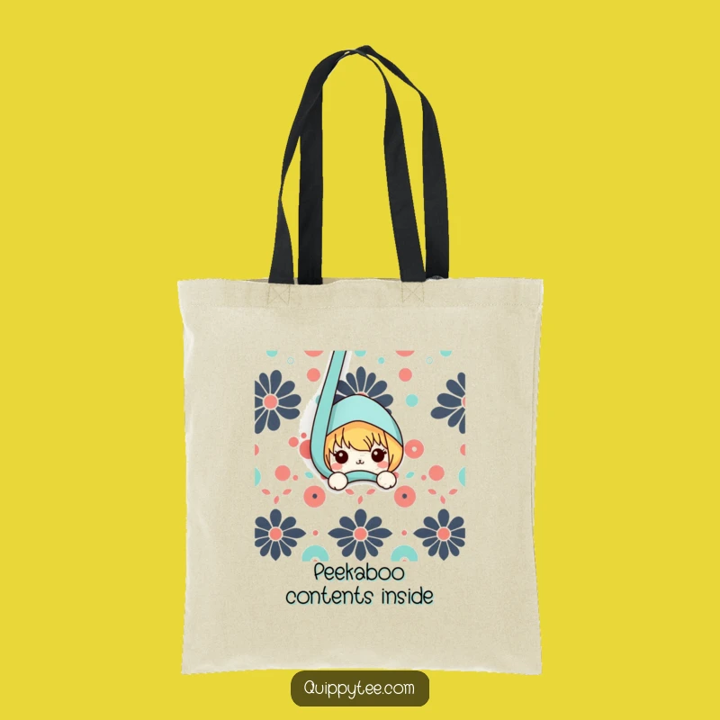 Funny Kawaii Tote Bag - Stylish Peekaboo Fabric Character Tote Funny Gift